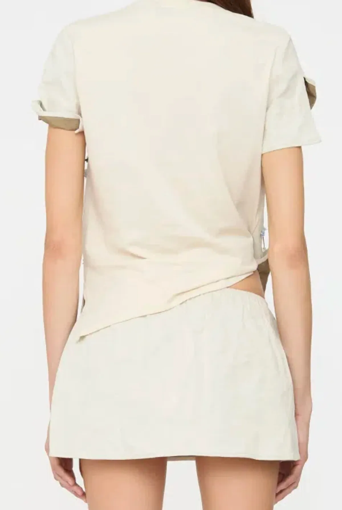 Christopher Esber Embla Beaded Crushed Micro Skirt Size 10-14 - Image 3