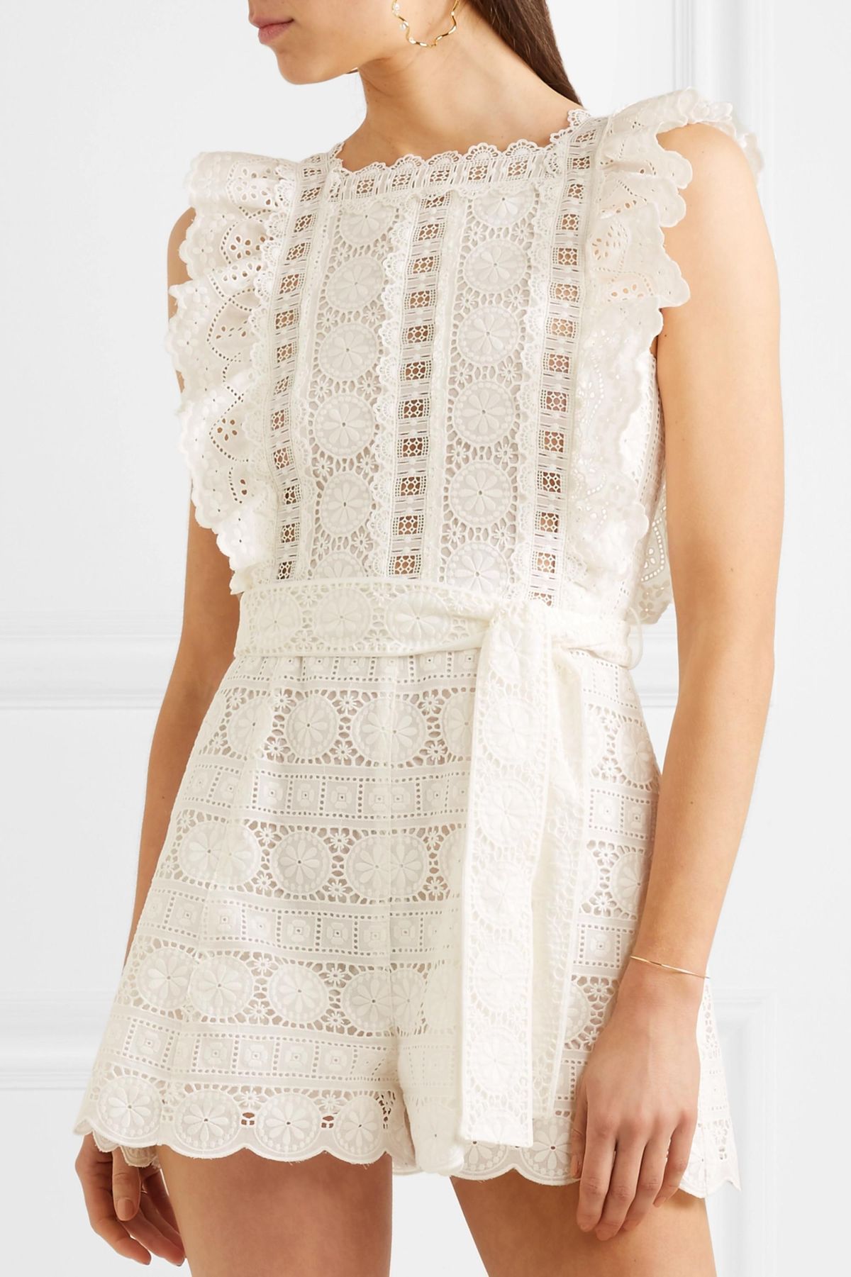 Zimmermann Kali Daisy Playsuit Ivory Size 1 / AU 8 - Image 3