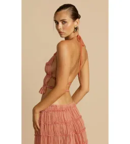Arcina Ori Juliette Halter And Skirt Set Peach Size M / AU 10 for rent on The Volte - image 3