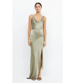Bec & Bridge Moon Dance Cowl Maxi Dress in Sage Size AU 6 for rent on The Volte - image 1