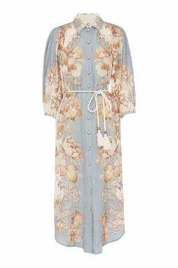 Alemais Blythe Midi Shirtdress Sky Blue Size AU 6 for rent on The Volte - image 3