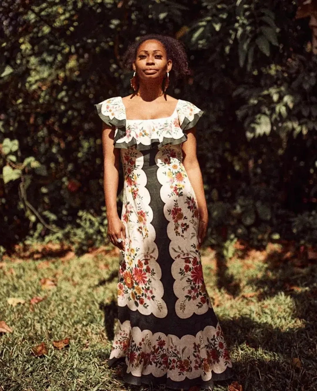 Alemais Elisabetta Ruffle Midi Dress Multi Size AU 10 for rent on The Volte - main image