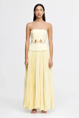 Acler Newbewick Maxi Dress Lemon Sorbet Size AU 12 for rent on The Volte - image 2