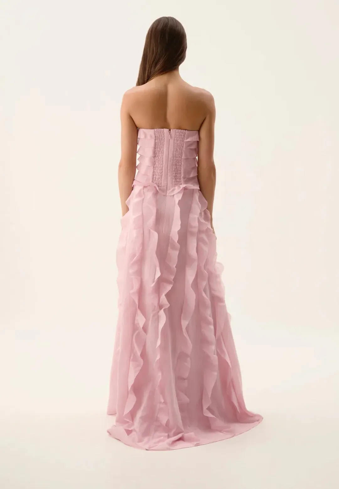 Aje Allairie Gown Chalk Pink Size 10 for rent on The Volte - main image