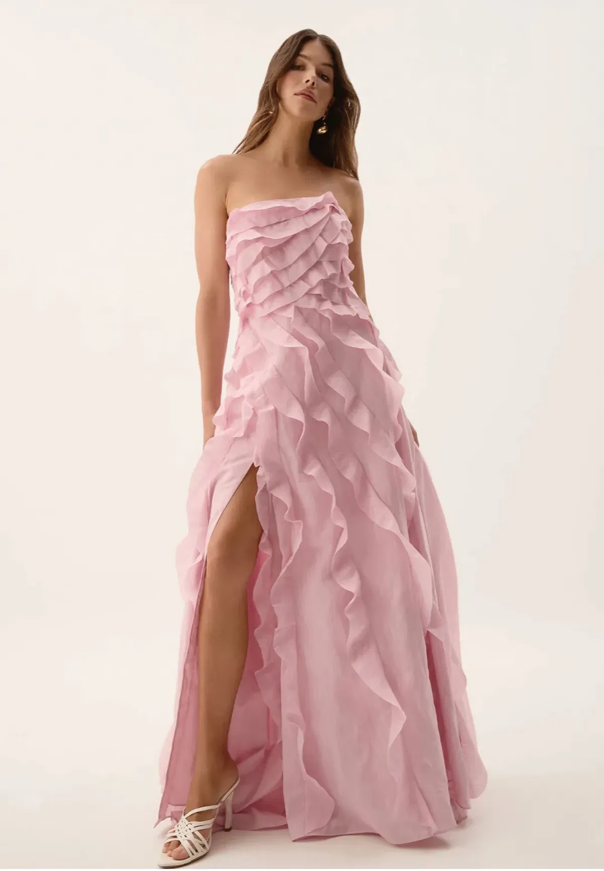Aje Allairie Gown Chalk Pink Size 10 for rent on The Volte - main image