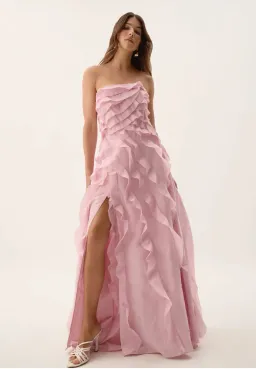 Aje Allairie Gown Chalk Pink Size 10 for rent on The Volte - image 1