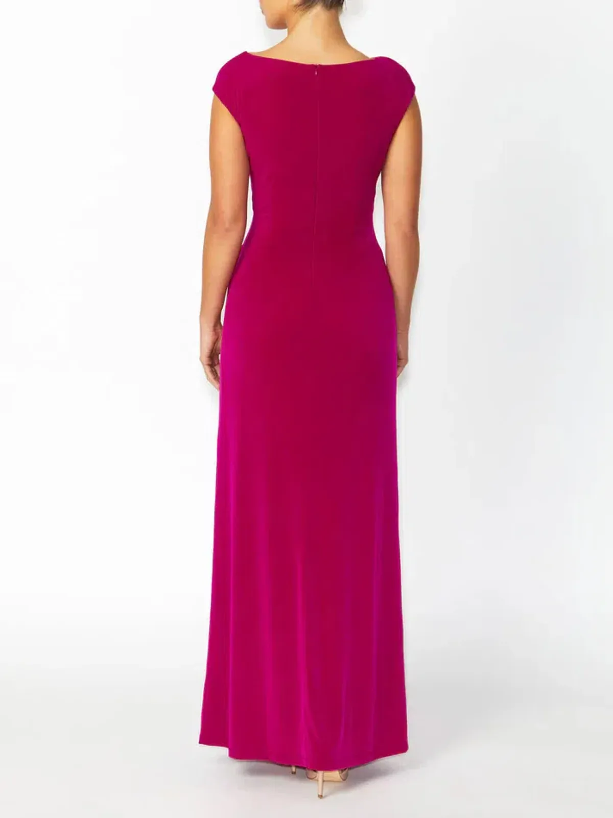 Anthea Crawford Tiffany Fuchsia Jersey Gown Size AU 14 - Image 3