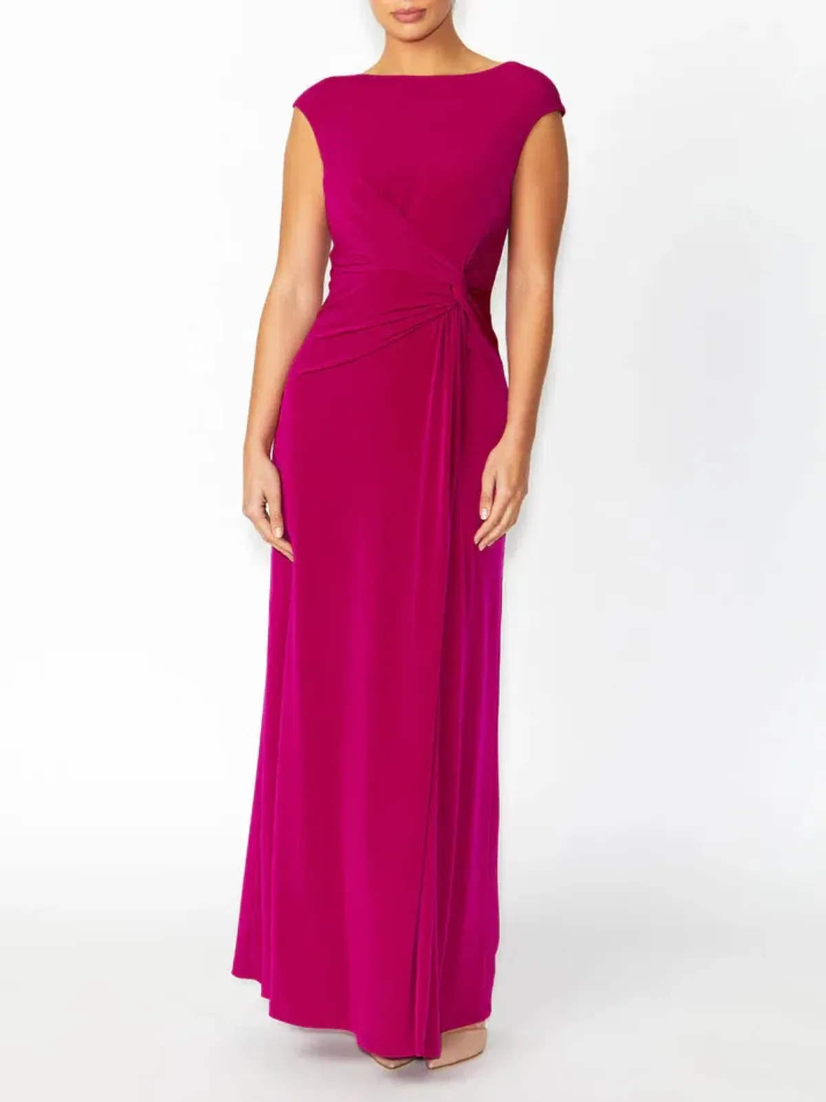 Anthea Crawford Tiffany Fuchsia Jersey Gown Size AU 14 - Image 1