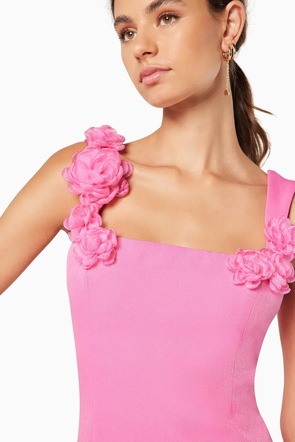 Elliatt Trompe 3D Floral Mini Dress Pink Size 6 - Image 2