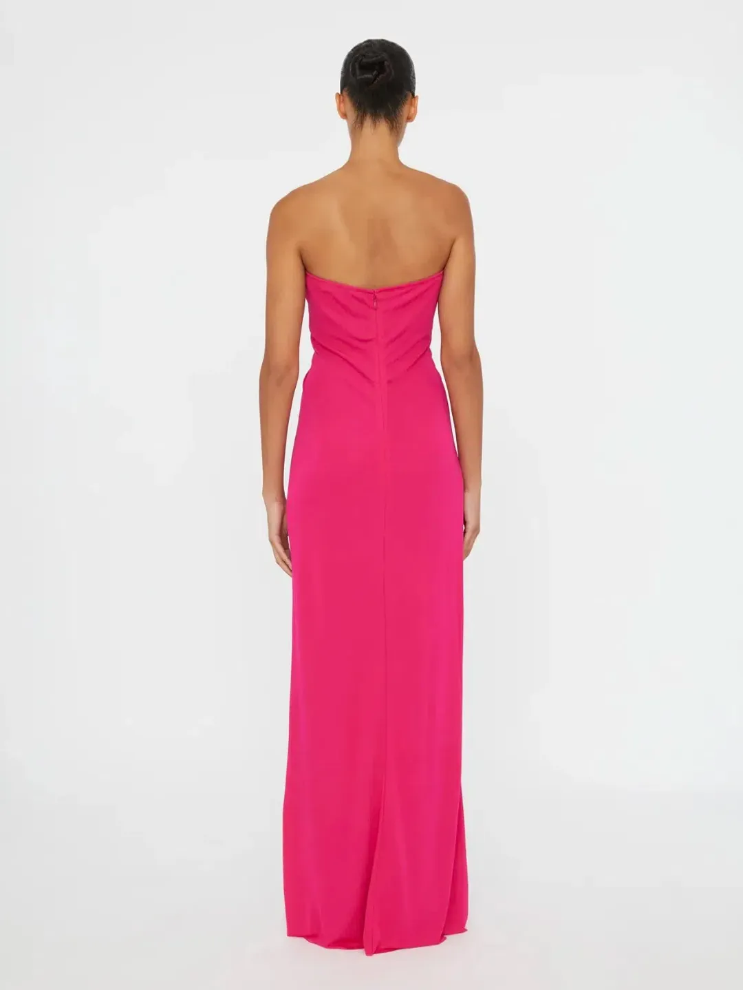 Christopher Esber Arced Palm Strapless Dress in Pink Size 6 for rent on The Volte - main image
