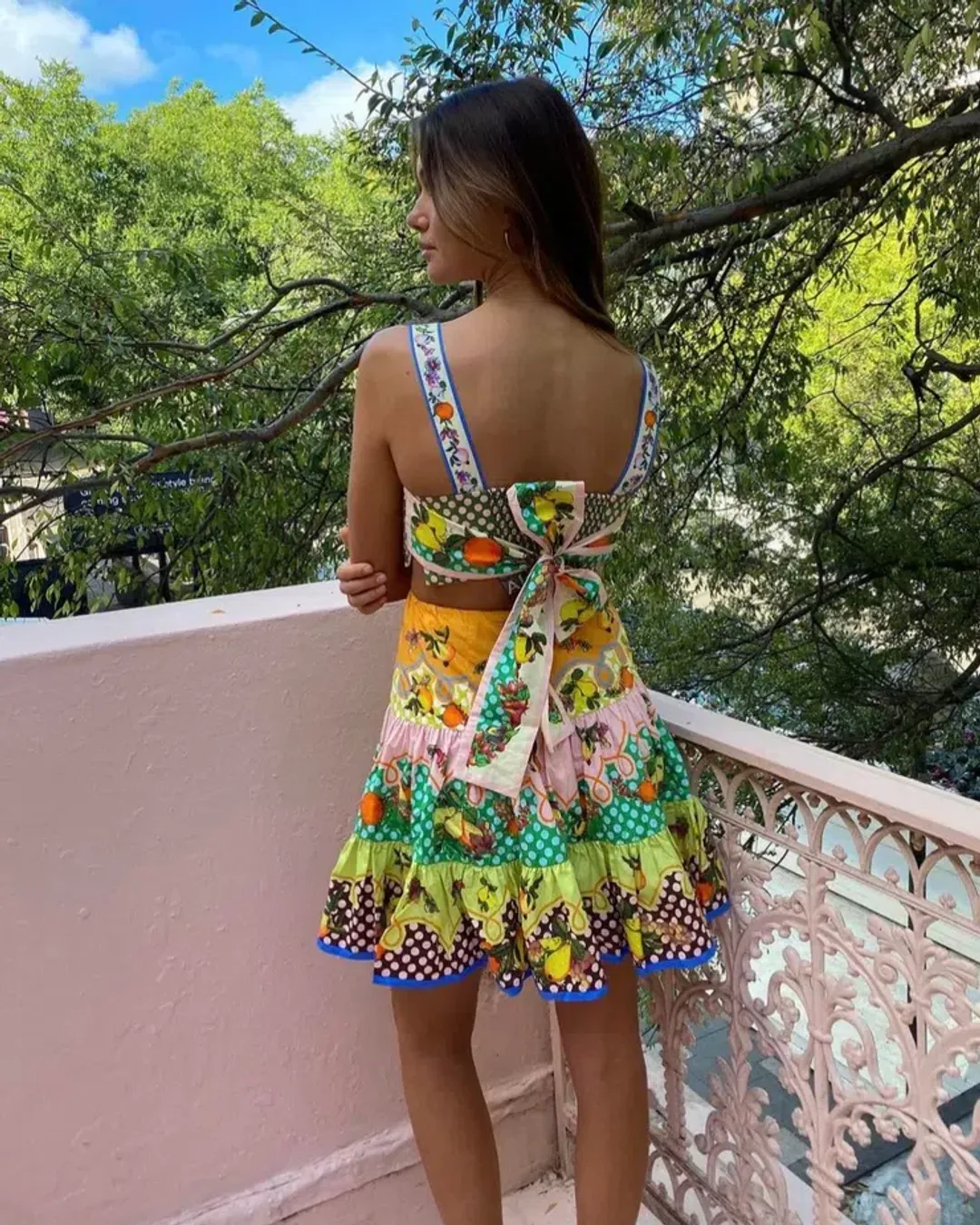 Alemais Lemonis Cut Out Mini Dress Multi Size 8 for rent on The Volte - main image