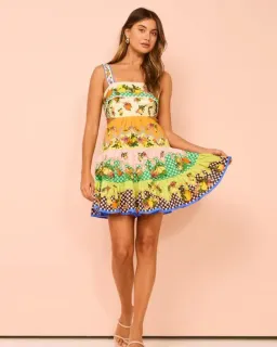 Alemais Lemonis Cut Out Mini Dress Multi Size 8 for rent on The Volte - image 2