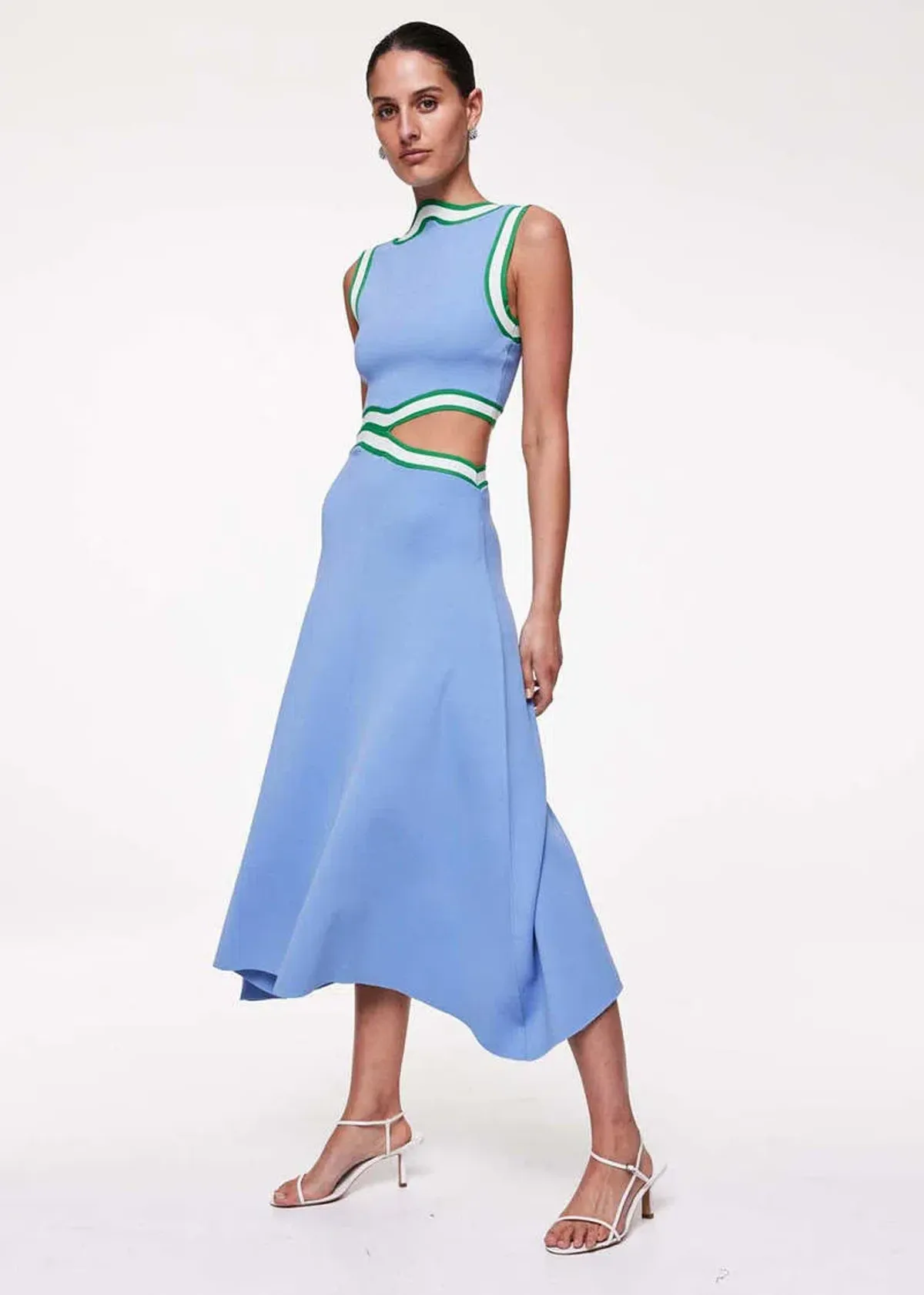 Rachel Gilbert Elias Midi Dress Blue Size M / Aus 10 for rent on The Volte - main image