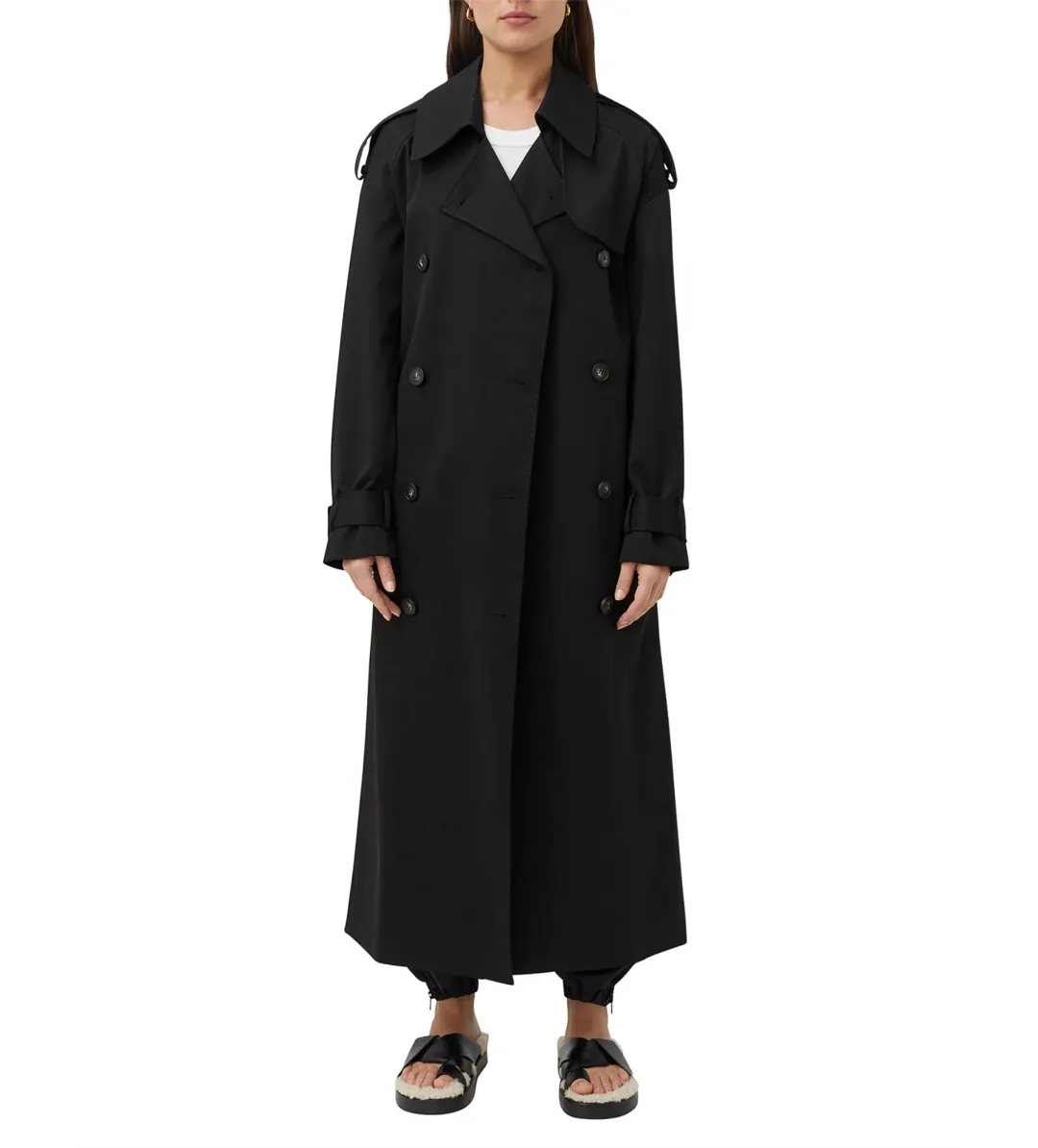 Camilla and Marc Evans Trench Coat Black Size XS-S / AU 6-8 for rent on The Volte - main image