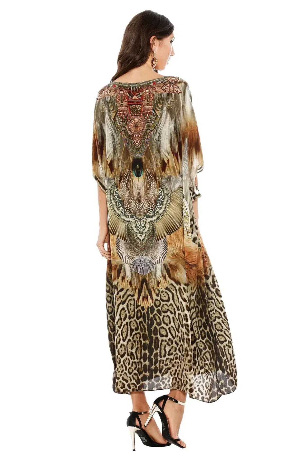 Camilla El Salvaje Round Neck Kaftan Maxi Multi One Size - Image 3