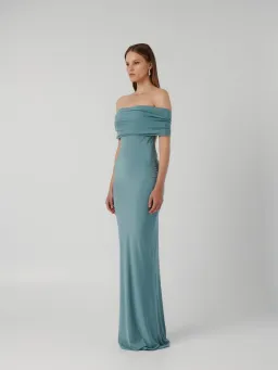 Effie Kats Viela Gown Eucalyptus Size 6/XS for rent on The Volte - image 2