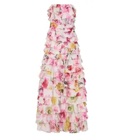 Aje Fleur Pleated Gown in Collage Floral Size AU 8 for rent on The Volte - image 4