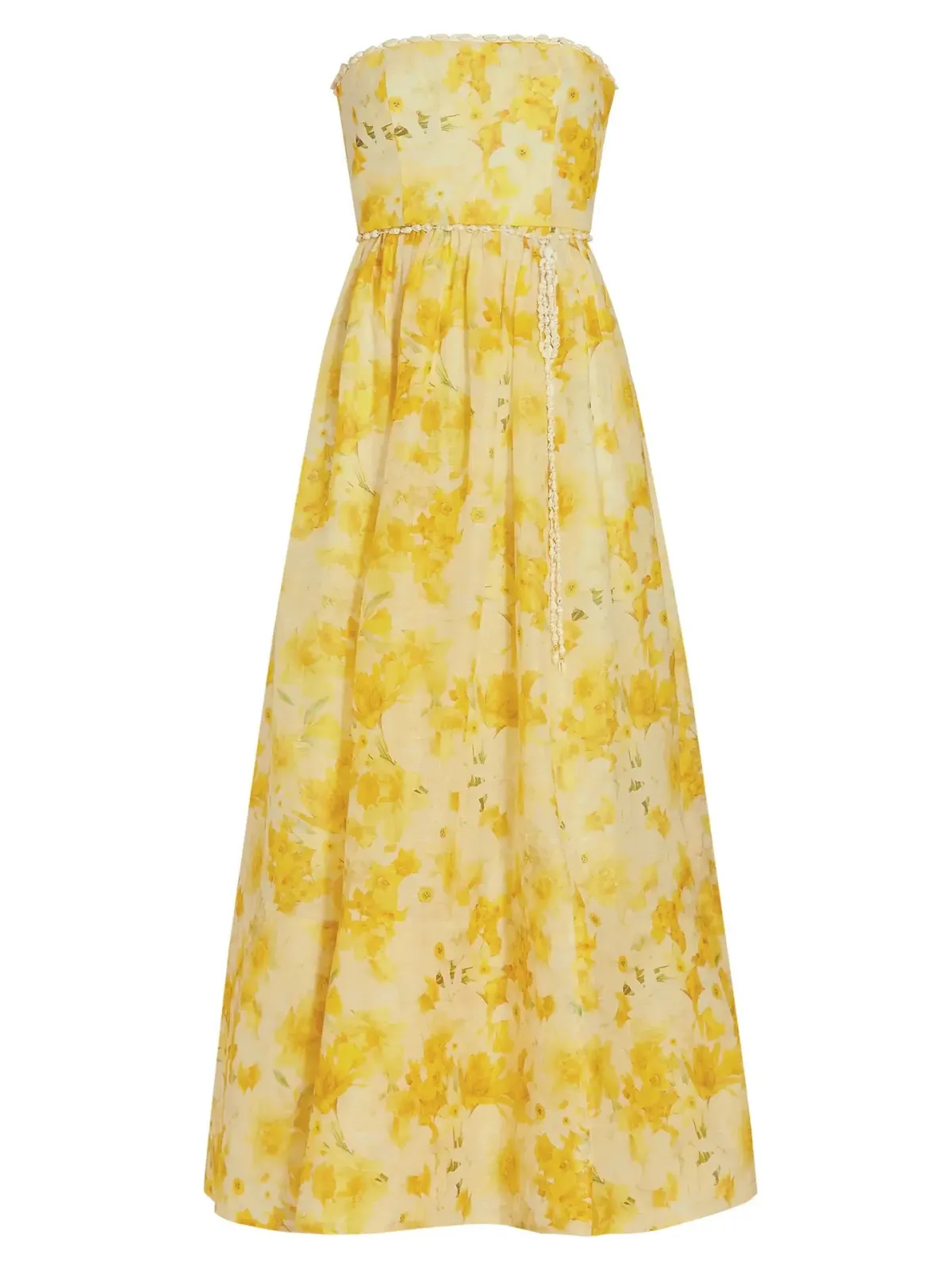 Zimmermann Wonderland Strapless Maxi Dress Daffodil Floral Print Size 0 / AU 8 - Image 4