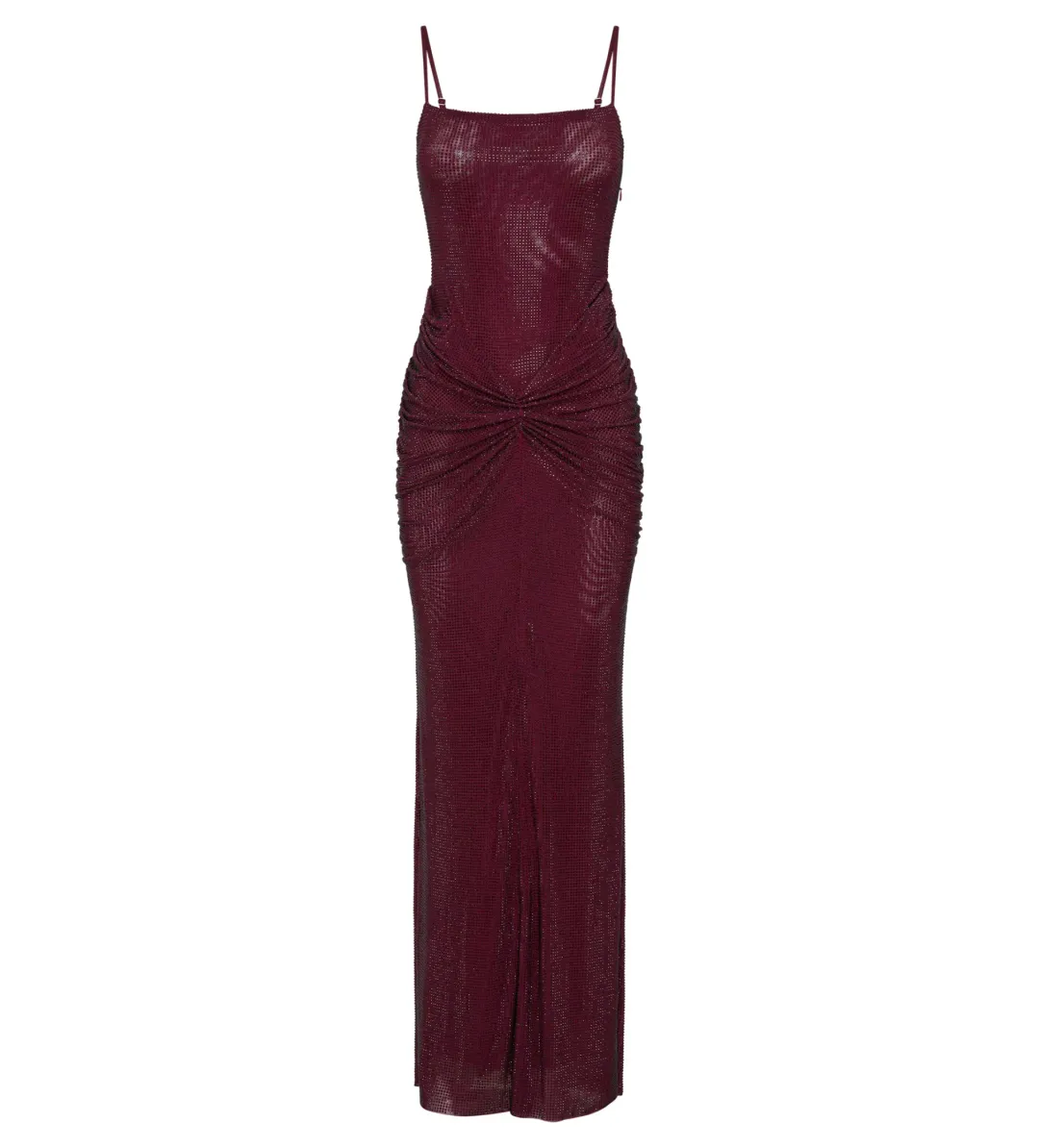 Meshki Roisin Diamante Satin Maxi Dress Mahogany AU 4 for rent on The Volte - main image