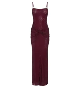 Meshki Roisin Diamante Satin Maxi Dress Mahogany AU 4 for rent on The Volte - image 6