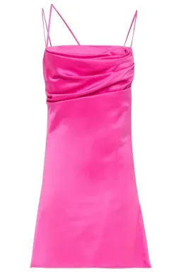 De La Vali Women's Frisco Silk Satin Dress Bright Pink Size 8 for rent on The Volte - image 5