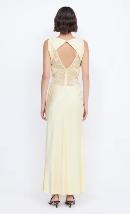 Bec & Bridge Juliette V Neck Maxi Dress Butter Yellow Size AU 10 for rent on The Volte - image 3