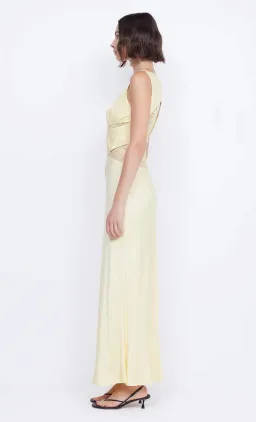 Bec & Bridge Juliette V Neck Maxi Dress Butter Yellow Size AU 10 for rent on The Volte - image 2