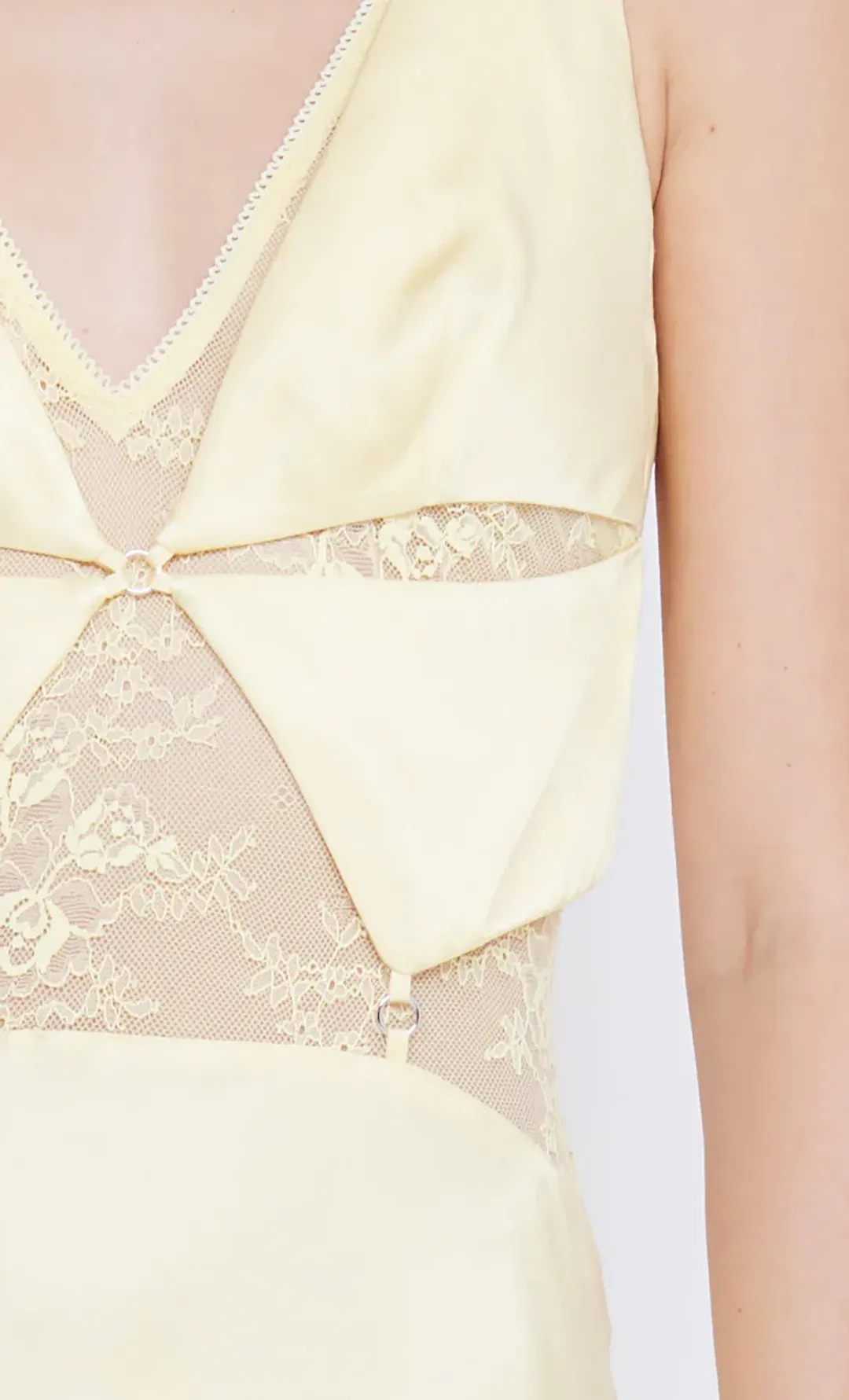 Bec & Bridge Juliette V Neck Maxi Dress Butter Yellow Size AU 10 for rent on The Volte - main image