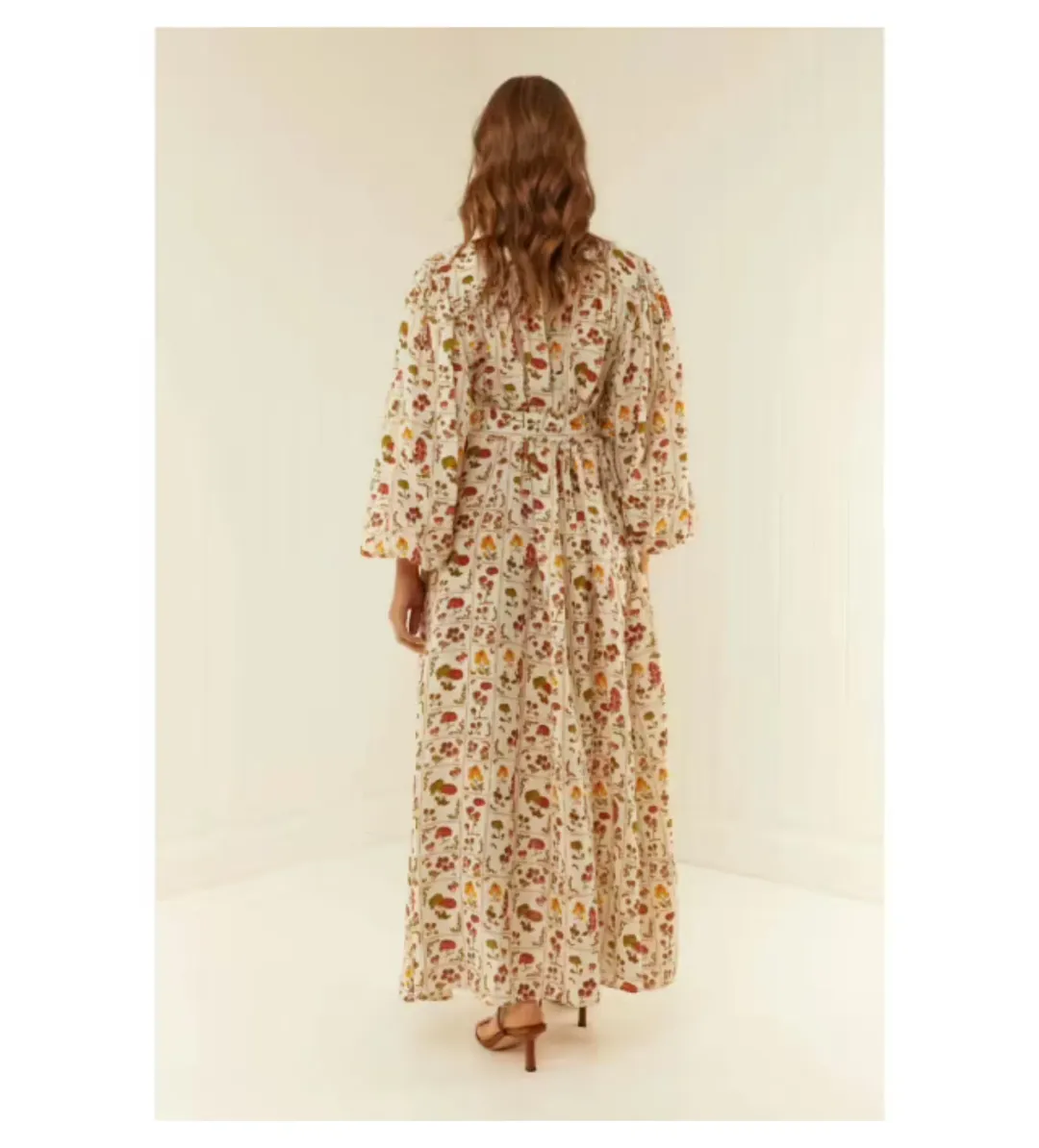 Palm Noosa Noddy Tomato Tiles Maxi Dress Print Size 8 for rent on The Volte - main image