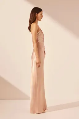 Shona Joy La Lune Asymmetrical Maxi in Desert Rose Size AU 10 for rent on The Volte - image 4