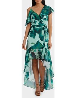 Wayne Cooper Asymetric Frill Maxi Dress Size 8 for rent on The Volte - image 1