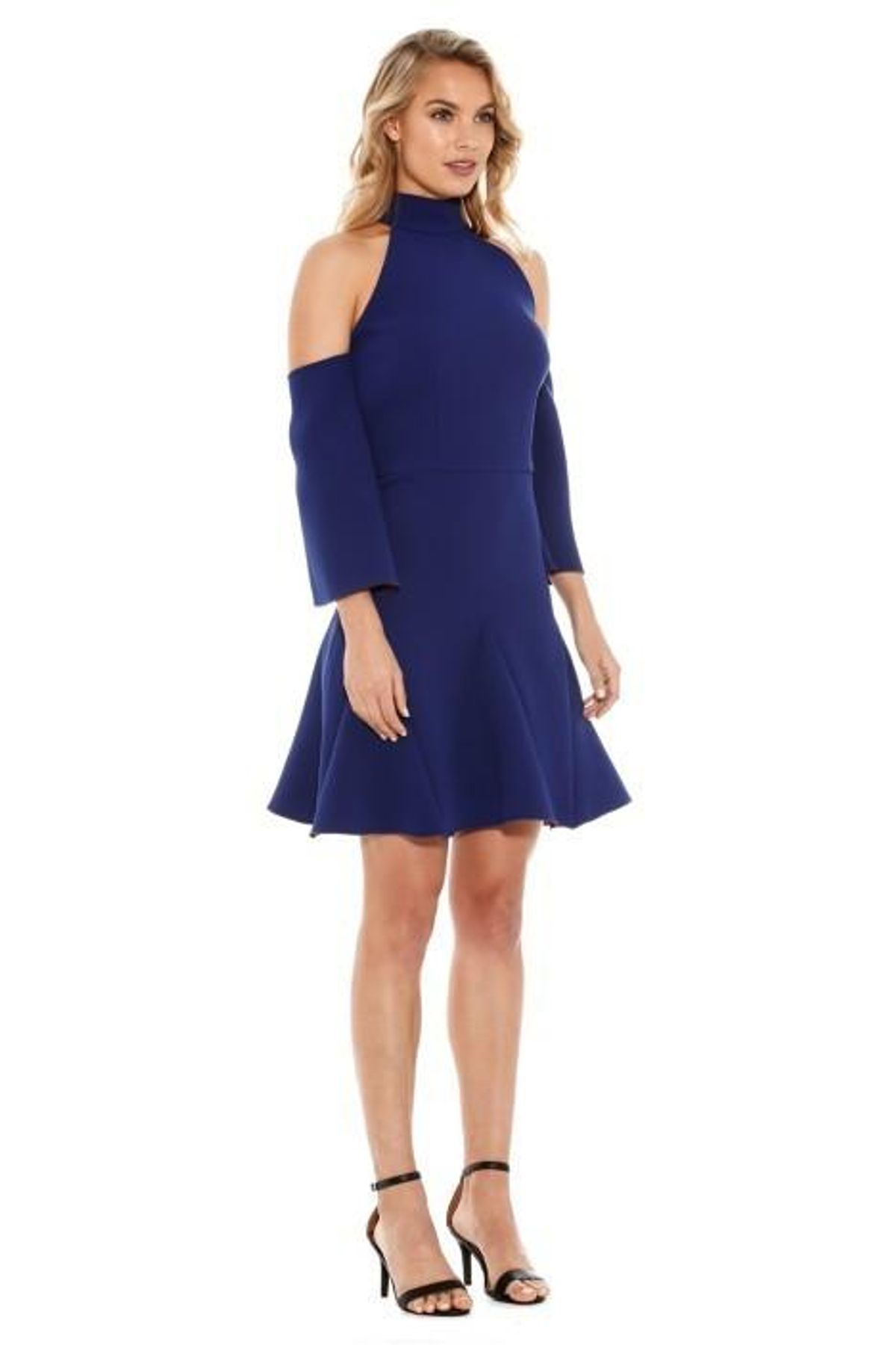 Yeojin Bae Blue Crepe Dress Size 6 - Image 1