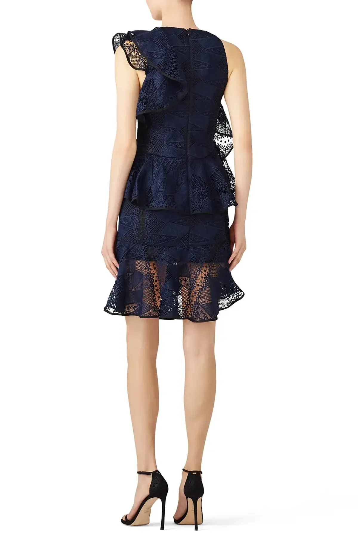 Acler Bentley Lace Mini Dress Navy Size 6 - Image 2