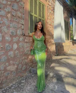 Rat & Boa Gaia Dress Green Sequin Size Small for rent on The Volte - image 1