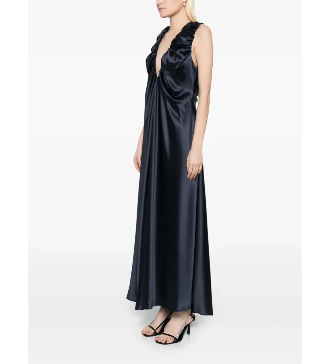 Acler Patterson Maxi Dress Navy Size 8 for rent on The Volte - main image