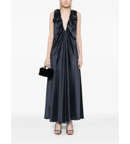 Acler Patterson Maxi Dress Navy Size 8 for rent on The Volte - image 1