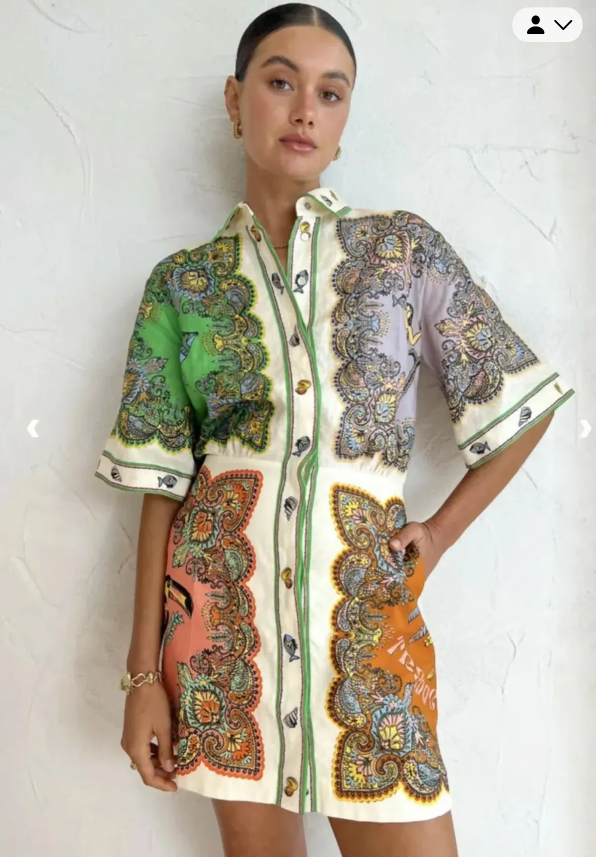 Alemais Trippy Troppo Mini Dress Size Print Size 6 - Image 1