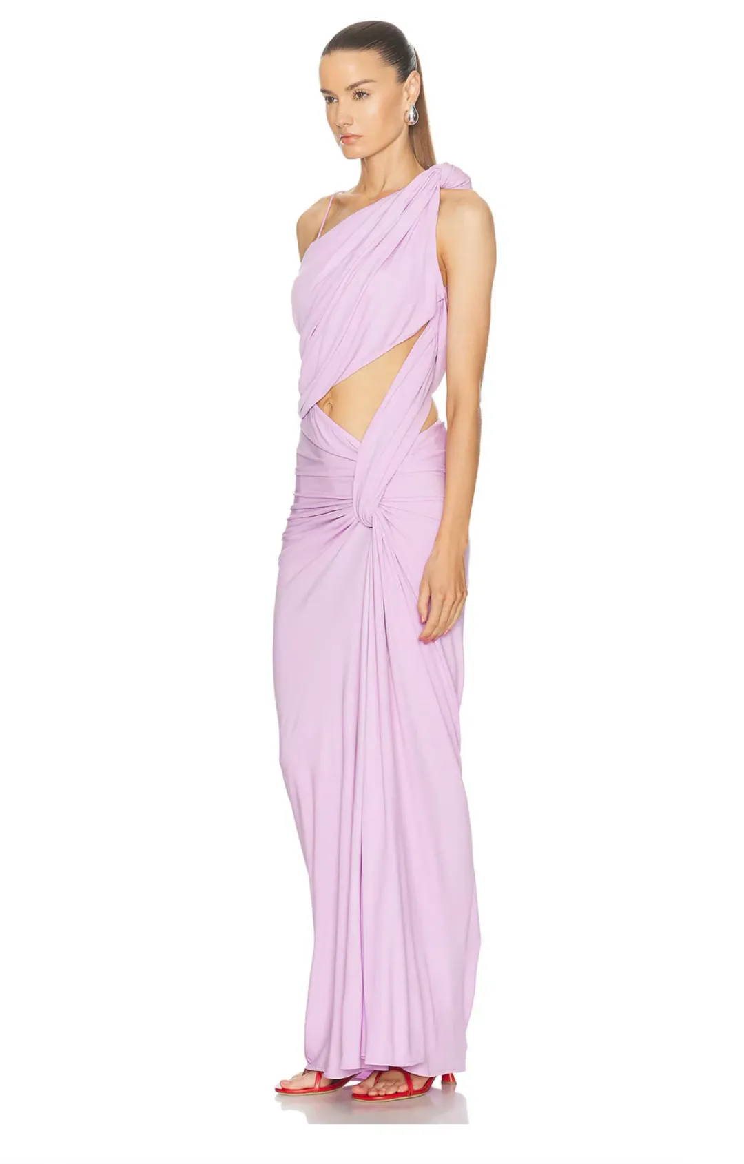 Christopher Esber Twisted Lever Maxi Dress Pink Size 8 for rent on The Volte - main image