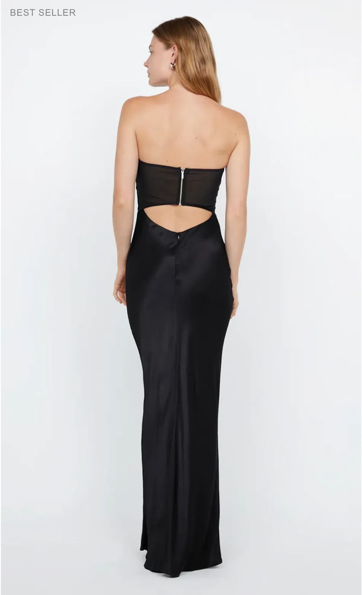 Bec & Bridge Halle Strapless Dress Maxi Black Size AU 8 - Image 2