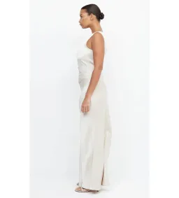 Bec + Bridge The Dreamer Asymmetrical Maxi Dress Beige Size 10 for rent on The Volte - image 2