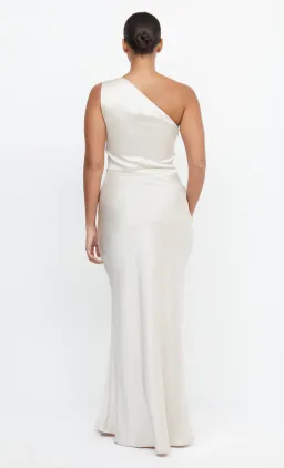 Bec + Bridge The Dreamer Asymmetrical Maxi Dress Beige Size 10 for rent on The Volte - image 3