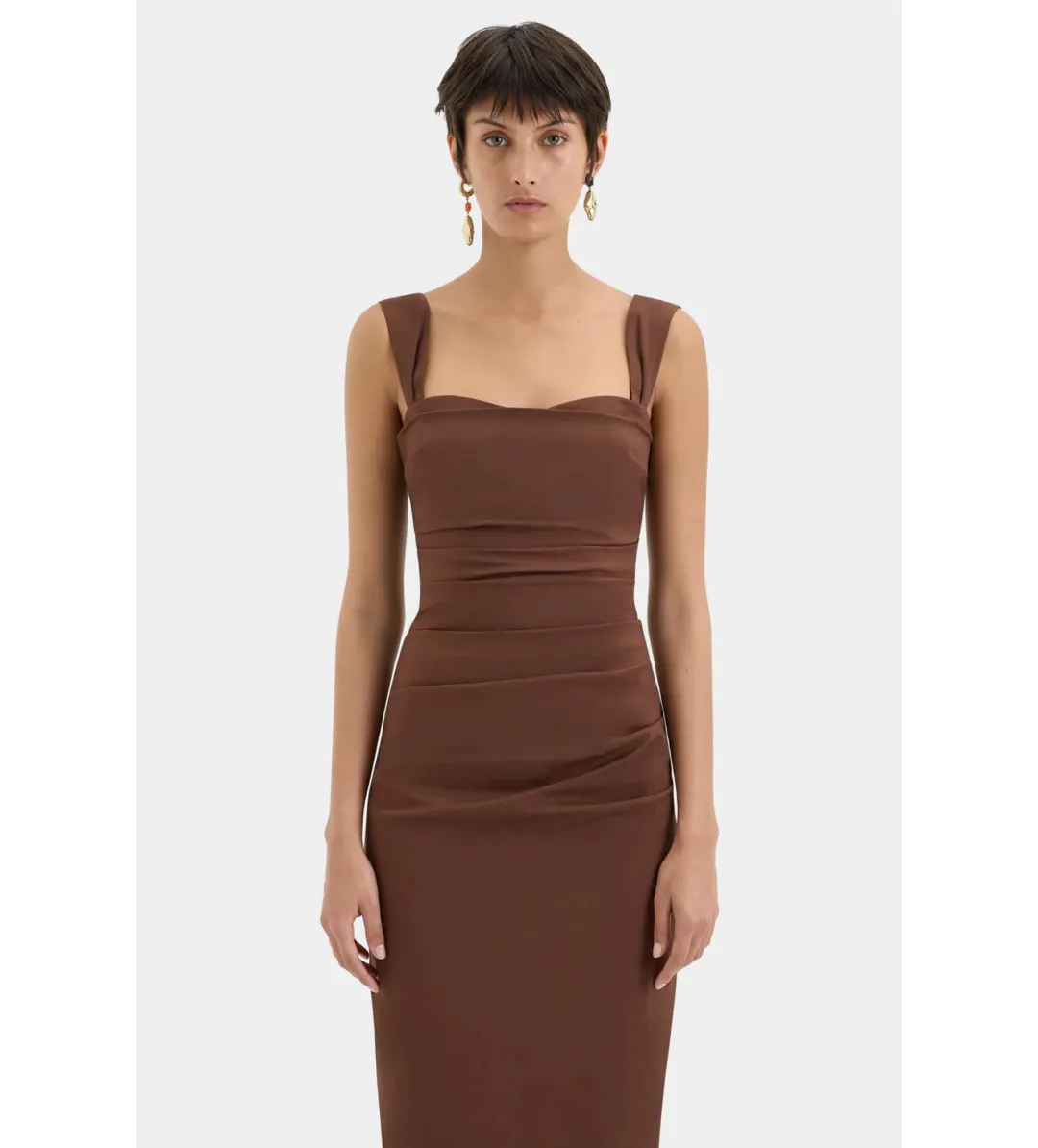 SIR The Label Dahlia Balconette Gown Brown Size 8 for rent on The Volte - main image