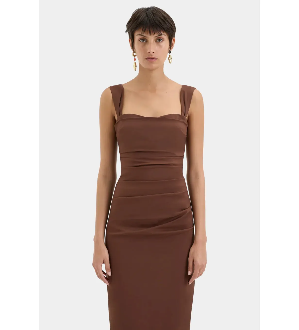 SIR The Label Dahlia Balconette Gown Brown Size 8 - Image 2