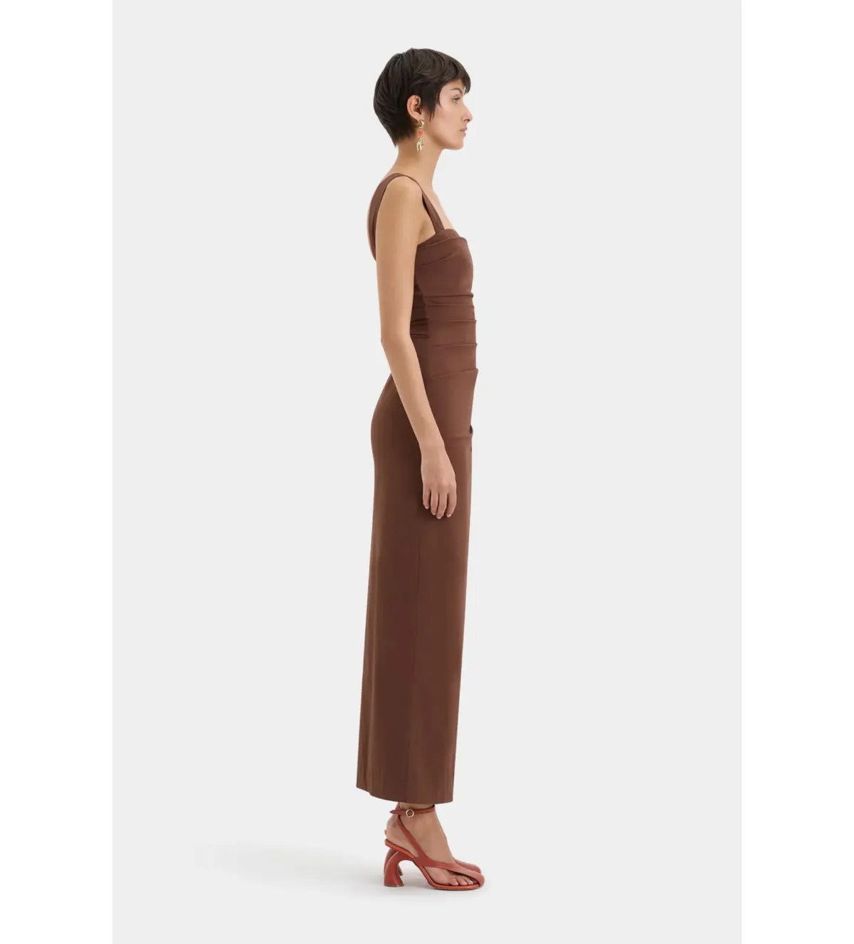 SIR The Label Dahlia Balconette Gown Brown Size 8 - Image 3