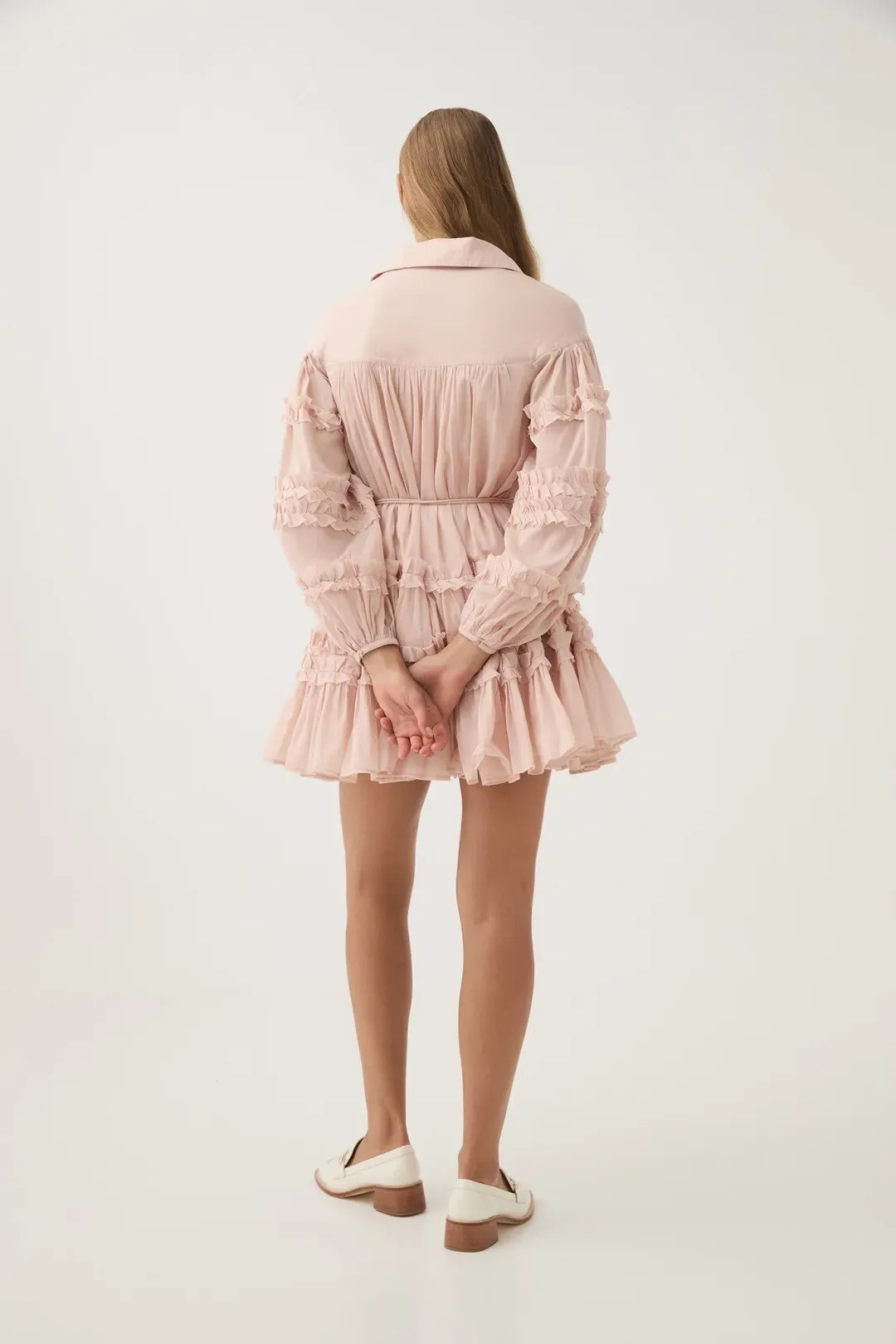 Aje Pastiche Tiered Mini Dress AU 8 for rent on The Volte - main image