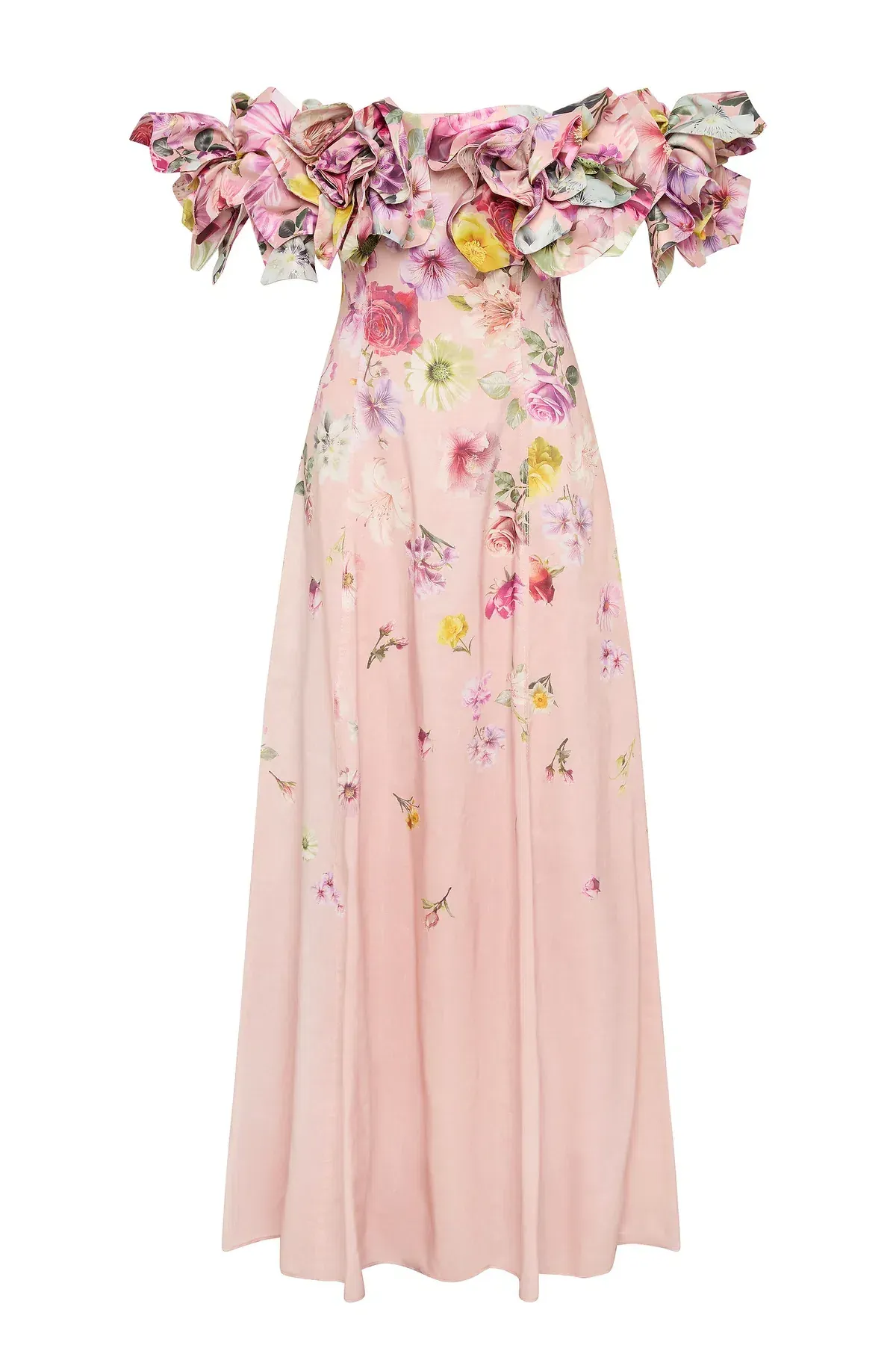 Aje Misha Maxi Dress Floral Pink Size 8 - Image 2