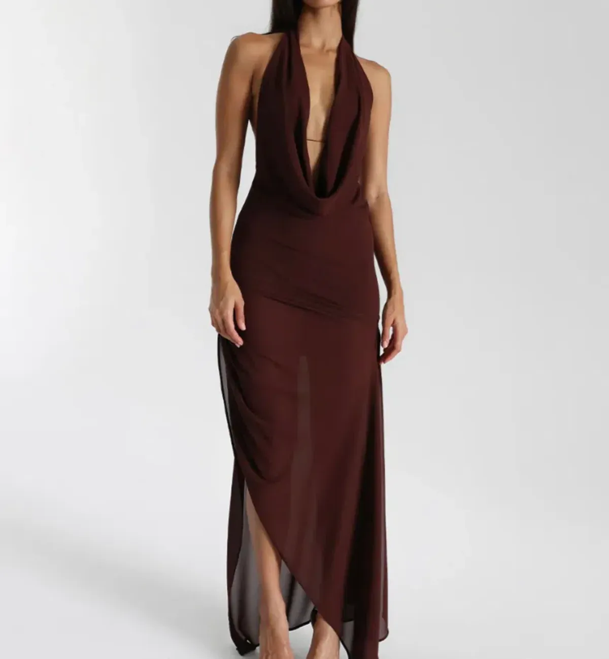 Natalie Rolt Anastasia Mini Dress in Brown Size 8 - Image 1