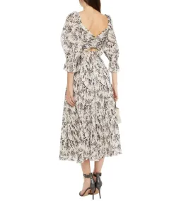 Zimmermann Pleated Printed Organza Bodice Size 1/AU 10 and Midi Skirt Set Size 0/AU 8 in Bird Toile Print for rent on The Volte - image 3