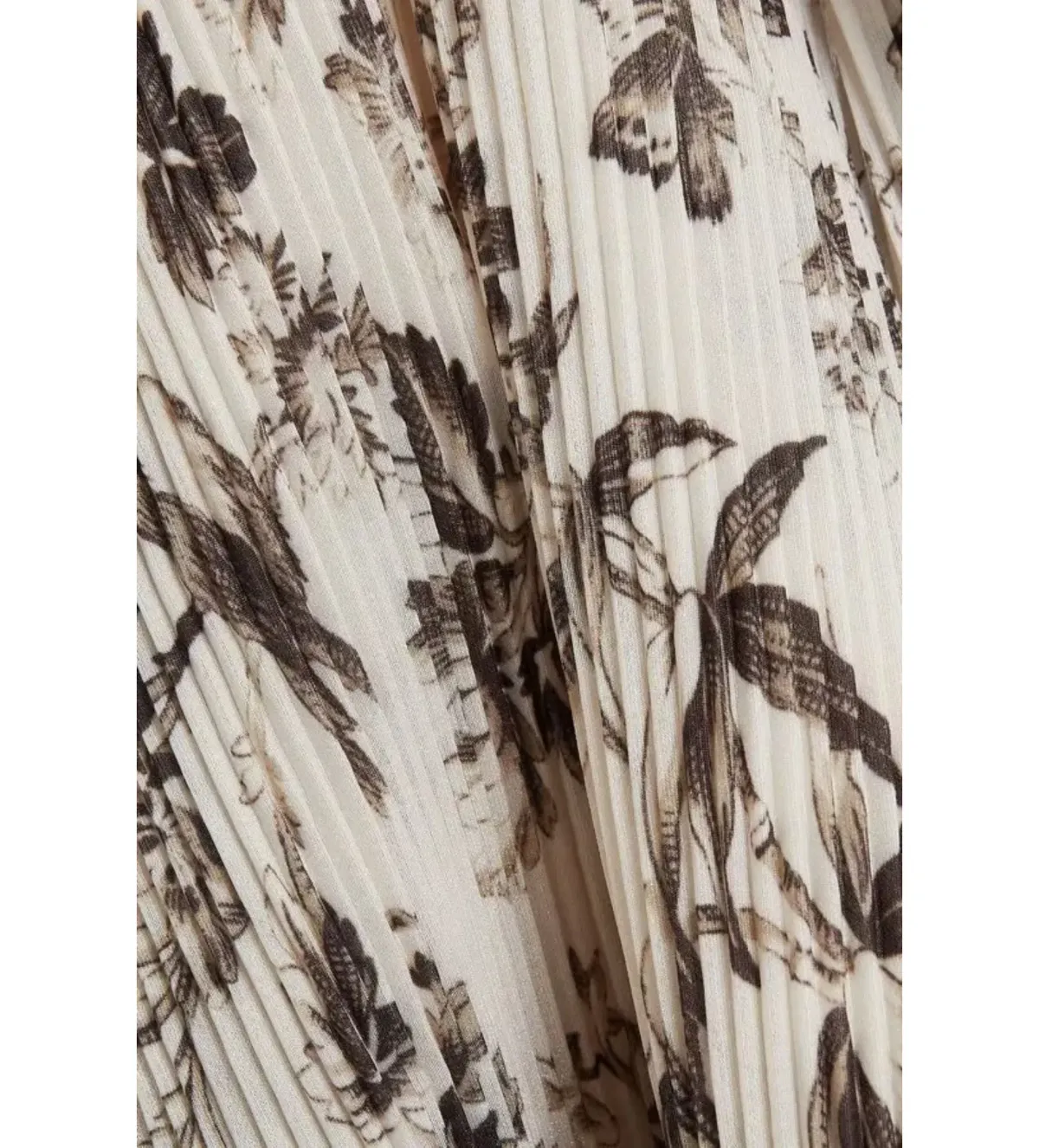 Zimmermann Pleated Printed Organza Bodice Size 1/AU 10 and Midi Skirt Set Size 0/AU 8 in Bird Toile Print - Image 4