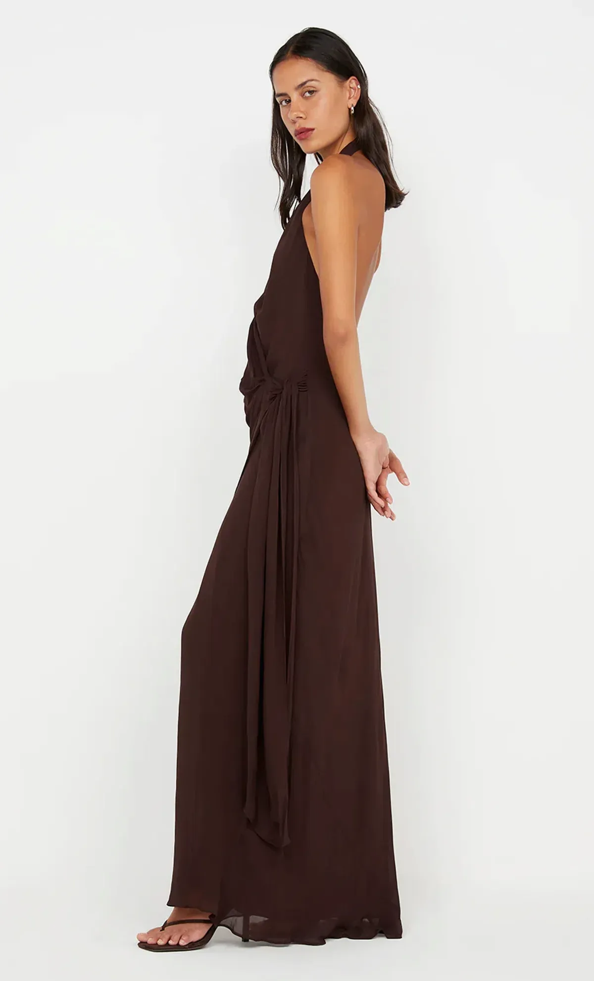 Bec & Bridge Soneva Wrap Dress Dark Chocolate Size AU 6 - Image 3